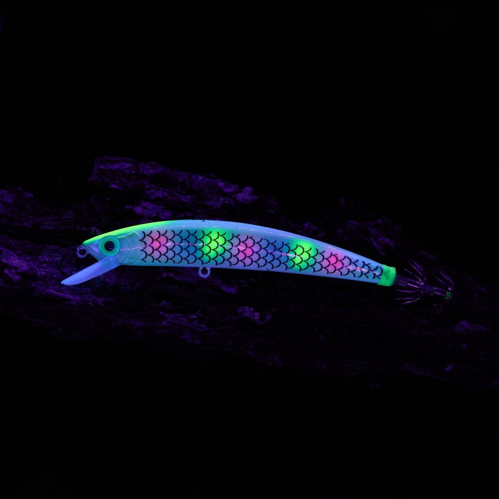 Кальмарный воблер 110 мм 17 гр Rainbow White (NEW)