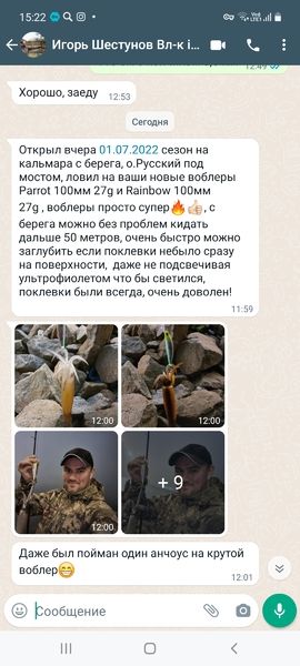 Кальмарный воблер RAINBOW Y (100мм 27гр)